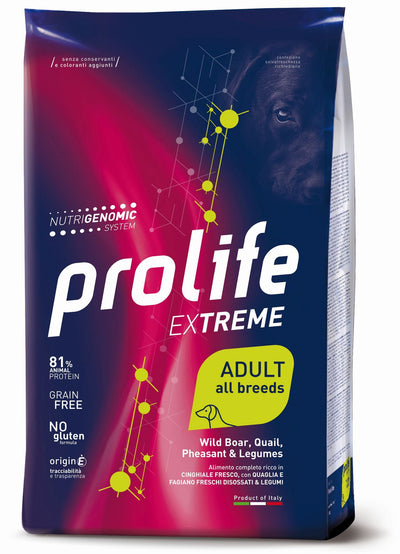 PROLIFE Cane Extreme Adult Boar, Quail, Pheasant & Legumes All breeds 10Kg