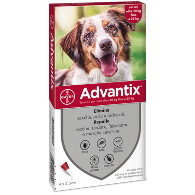 ELANCO Bayer Advantix 10-25Kg (6 Pipette)