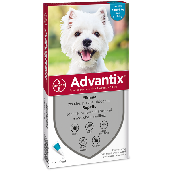 ELANCO Bayer Advantix 4-10Kg (4 Pipette)