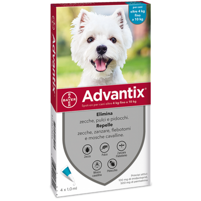 ELANCO Bayer Advantix 4-10Kg (6 Pipette)