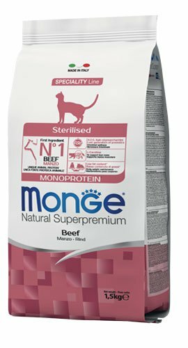 MONGE Cat Sterilised Manzo 1,5Kg