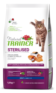 TRAINER Cat Sterilised Salmone 1,5Kg