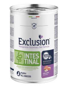 EXCLUSION Intestinal All Breed Puppy Maiale e Riso 400gr