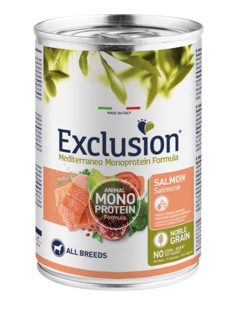 EXCLUSION Cane Mediterraneo Monoproteico All Breed Adult Salmone 400gr