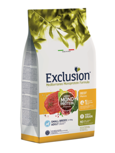 EXCLUSION Mediterraneo Small Adult  Manzo 2Kg