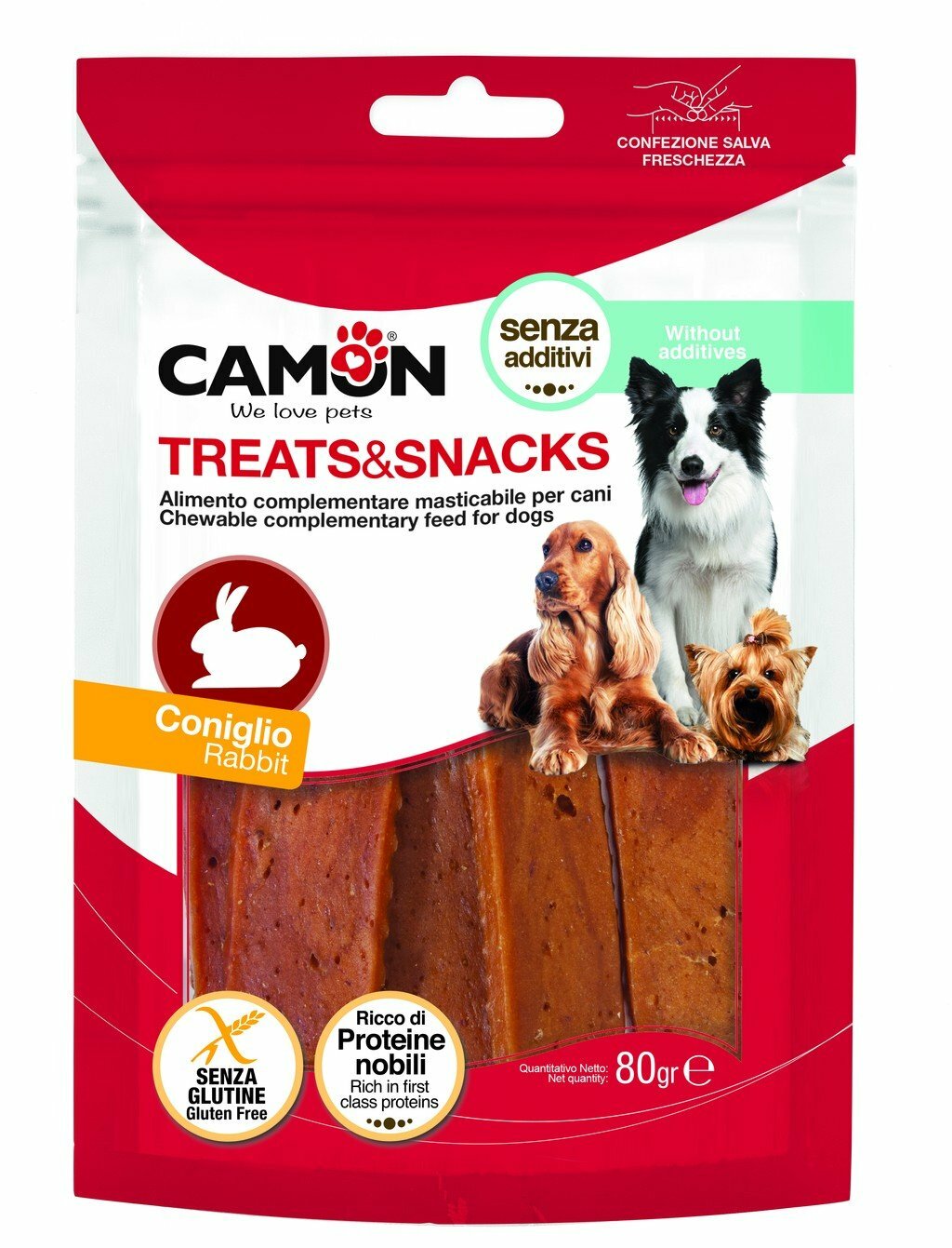 CAMON Snack Jerky con Coniglio 80gr
