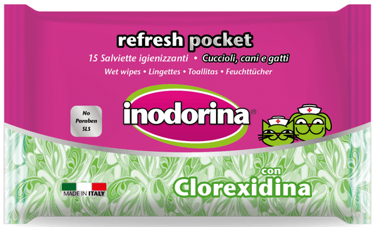 INODORINA Pocket Salviette Clorexidina 15pz