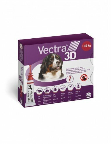 CEVA Vectra 3D Cane Oltre 40 kg (3 Pipette)