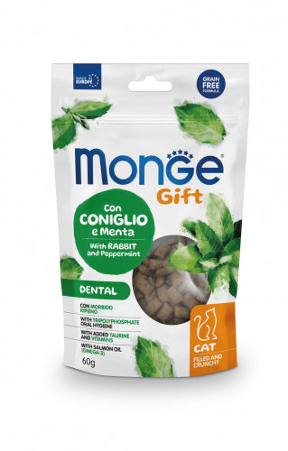 MONGE Cat Gift Minis Dental con Coniglio e Menta 60gr