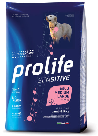 PROLIFE Cane Sensitive Adult Lamb & Rice Medium/Large 10Kg