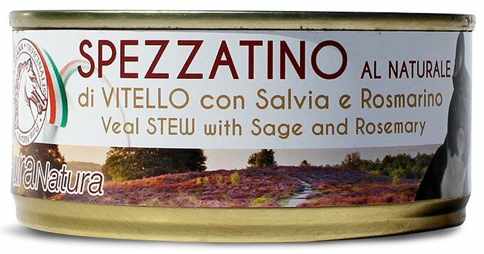 PURA NATURA Dog Spezzatino Naturale di Vitello con Salvia e Rosmarino 150Gr