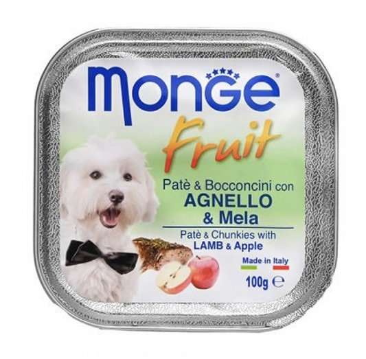 MONGE Fruit Cane Agnello e Mela 100Gr