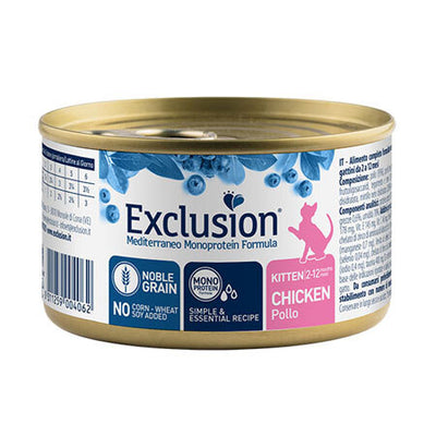 EXCLUSION Gatto Kitten Pollo 24x85Gr