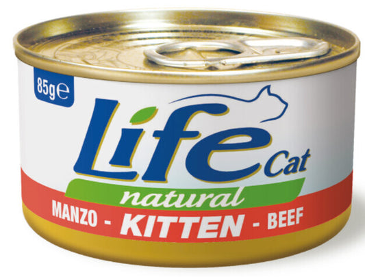 LIFE Cat Kitten Manzo 85Gr
