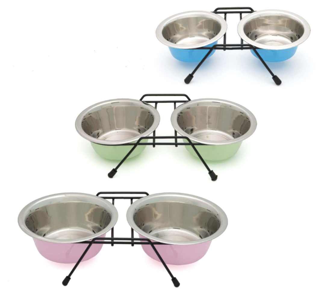 LEOPET Ciotola Inox con Supporto