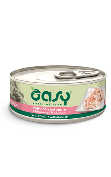 OASY Cane Pollo con Salmone al Naturale 24x150gr