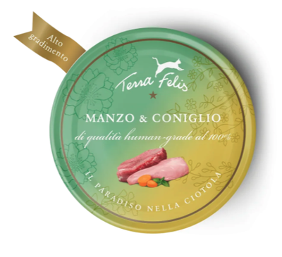 Terra Felis Gatto al Manzo e Coniglio 80gr