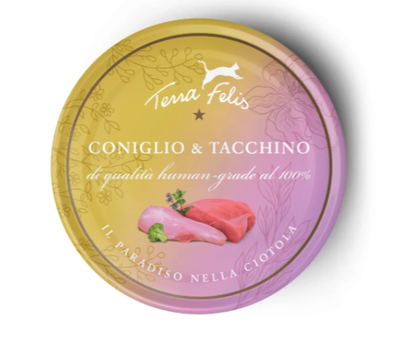 Terra Felis Gatto al Coniglio e Tacchino 80gr