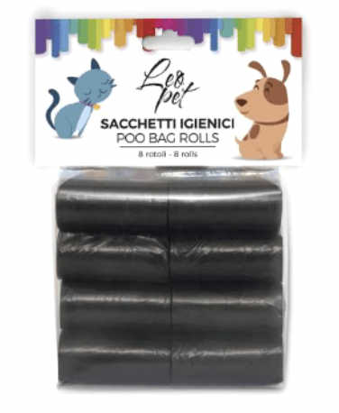 LEOPET Sacchetti Igienici Neri 8pz