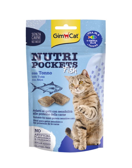 GIMCAT Snack Nutri Pockets con Tonno 60Gr