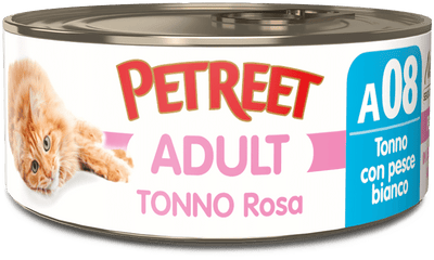PETREET A08 Cat Tonno Rosa con Pesce Bianco 70Gr