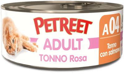 PETREET A04 Cat Tonno Rosa con Salmone 70Gr