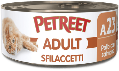 PETREET A23 Cat Sfilaccetti di Pollo con Salmone 70Gr