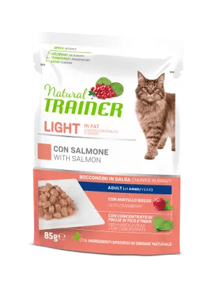 TRAINER Cat Ideal Weight Bocconcini in salsa Salmone 85gr