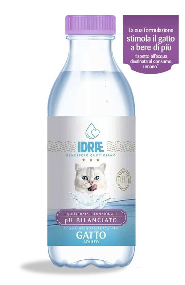 IDRAE Acqua Microfiltrata per Gatti 500Ml