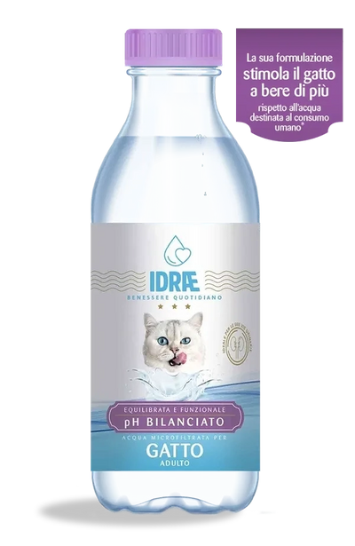 IDRAE Acqua Microfiltrata per Gatti 500Ml