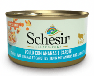 SCHESIR Cat Salads Pokè Pollo con Ananas e Carote 85Gr