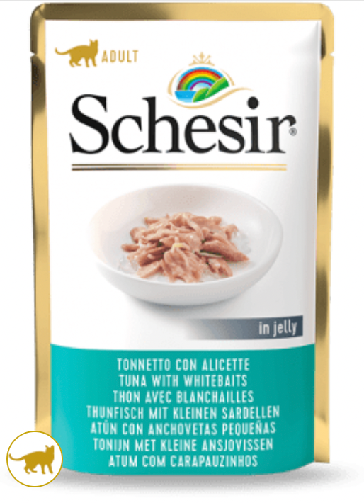SCHESIR Cat Bustina Tonno con Alicette in Jelly 85Gr