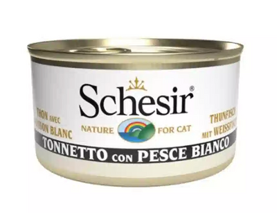 SCHESIR Cat Tonnetto con Pesce Bianco 85gr