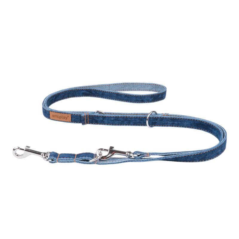 AMIPLAY Guinzaglio Regolabile DENIM Jeans Navy Blue