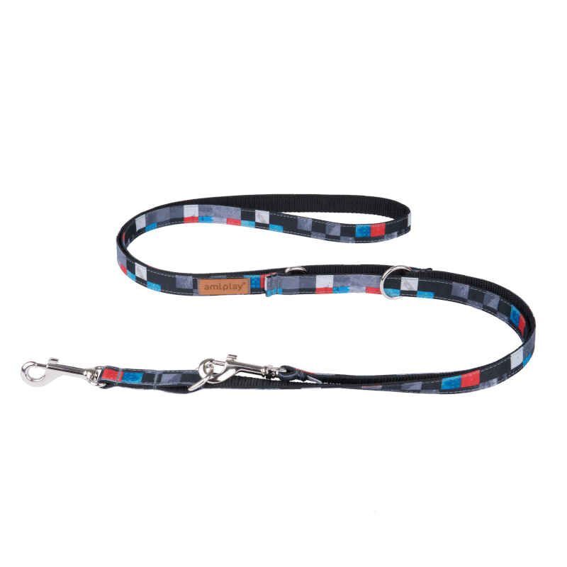 AMIPLAY Guinzaglio Regolabile 6 in 1 ADVENTURE Quadrati
