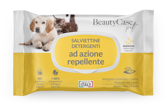 BEAUTY CASE Salviette Detergenti Repellenti 40pz