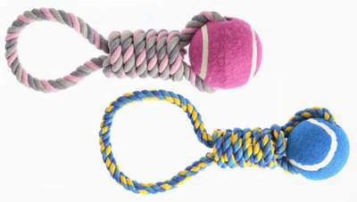 LEOPET Maniglia con Palla Tennis 28 cm