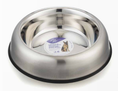 LEOPET Ciotola Bassa Antiribaltamento Inox Antiscivolo