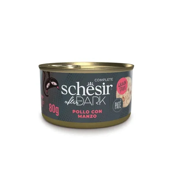 SCHESIR Cat After Dark Pate' Pollo e Manzo da 80 gr in lattina (12pz)