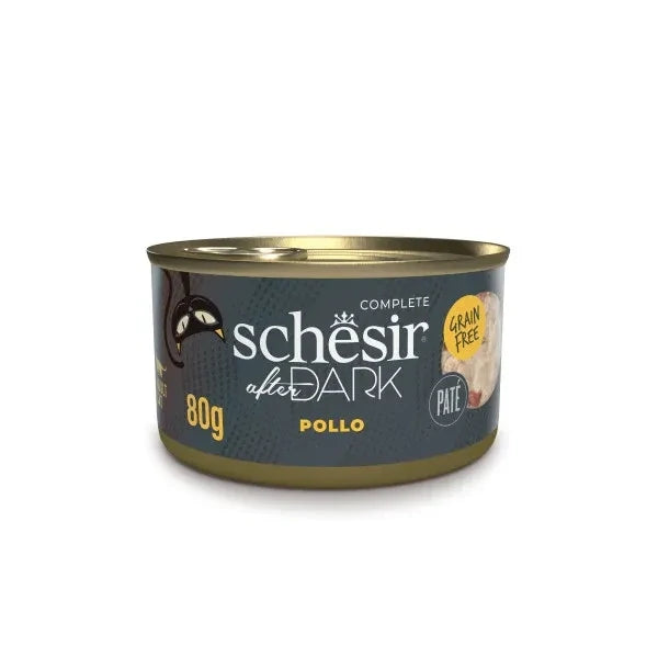 SCHESIR Cat After Dark Pate' Pollo da 80 gr in lattina(12pz)