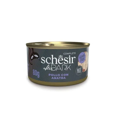 SCHESIR Cat After Dark Pate' Pollo e Anatra da 80 gr in lattina (12pz)