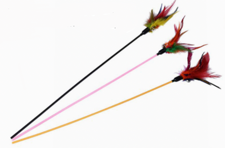 LEOPET Bacchetta con piume e campanellino per Gatto