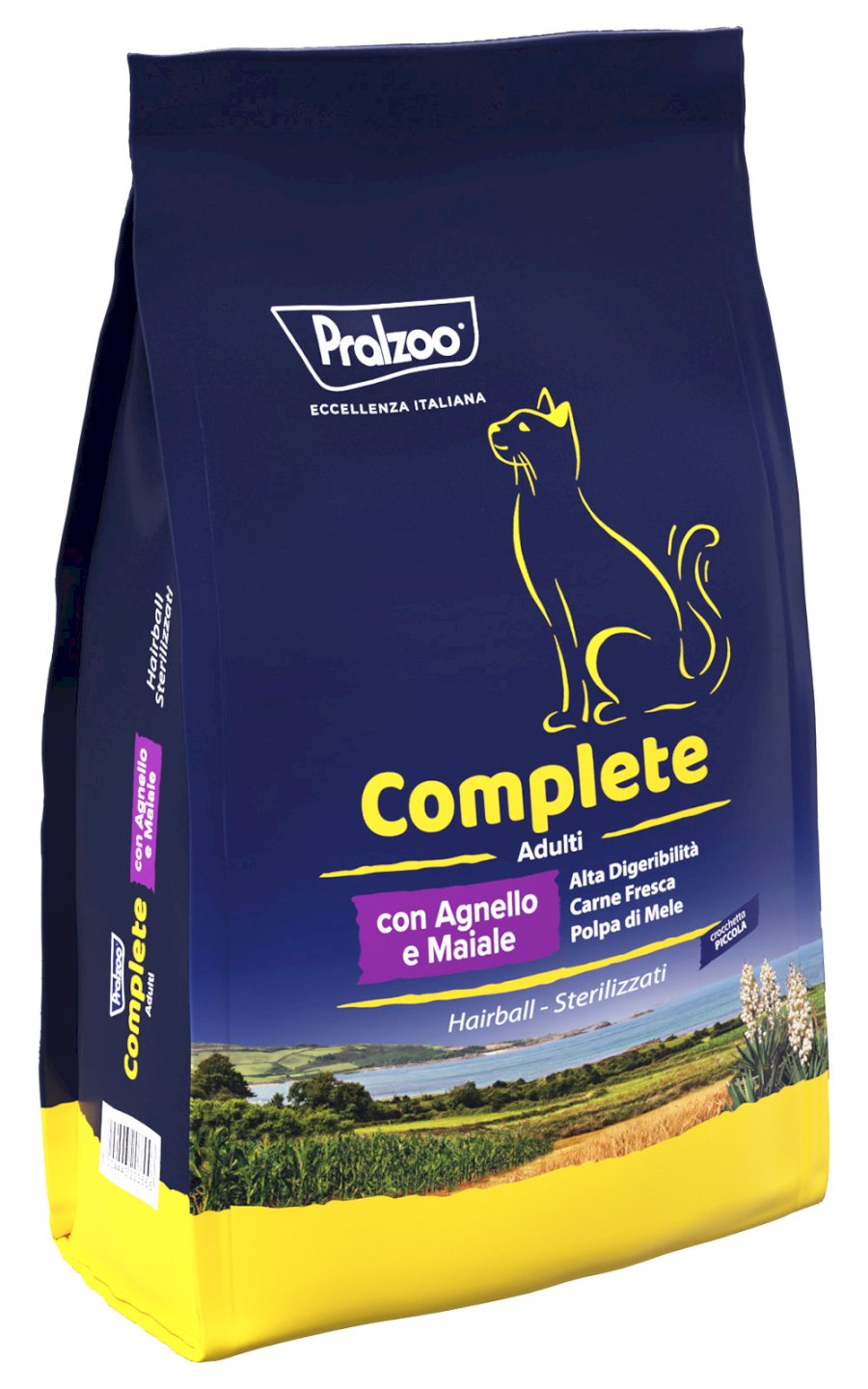 PRALZOO Gatto Complete Adulti Hairball Sterilized con Agnello e Maiale 1,5Kg