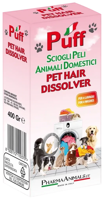PUFF Scioglipeli Lavatrice Animali Domestici 400gr