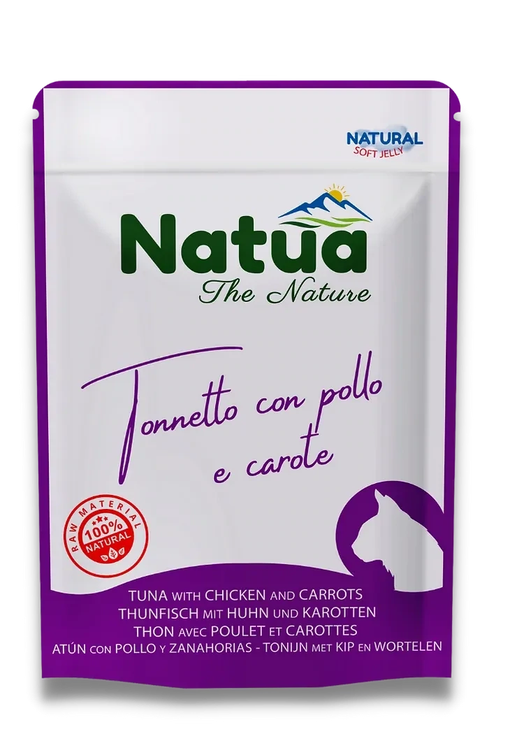 NATUA Cat Busta Natural Tonno con Pollo e Carote 70Gr