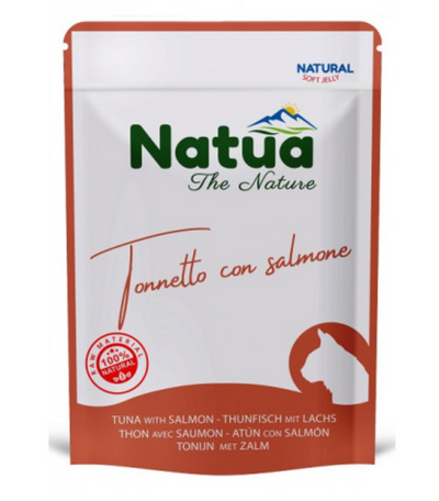NATUA Cat Busta Natural Tonno con Salmone 70Gr