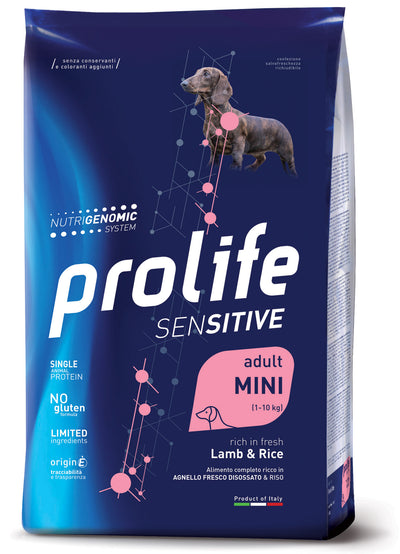 PROLIFE Cane Sensitive Adult Lamb & Rice Mini 7Kg