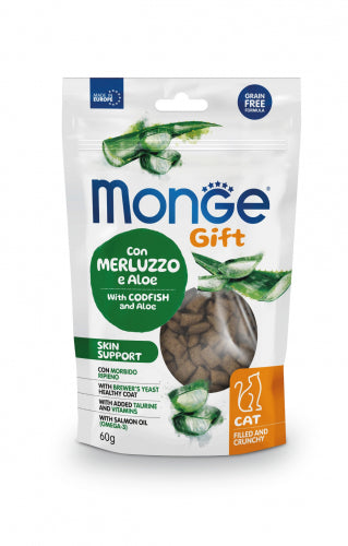 MONGE Cat Gift Minis Skin Support con Merluzzo e Aloe 60gr