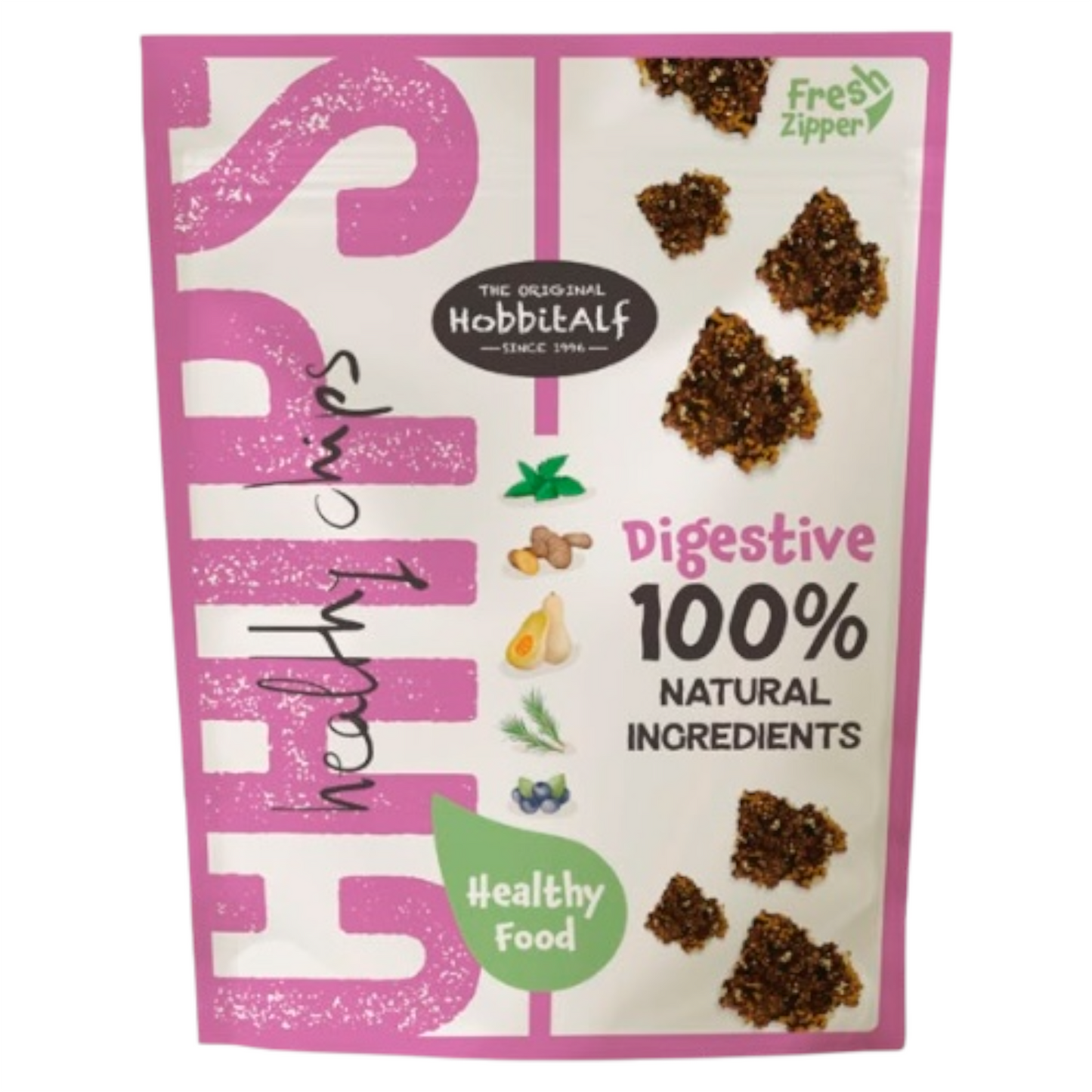 HOBBITALF Snack Healty Chips Digestive Cane 180gr