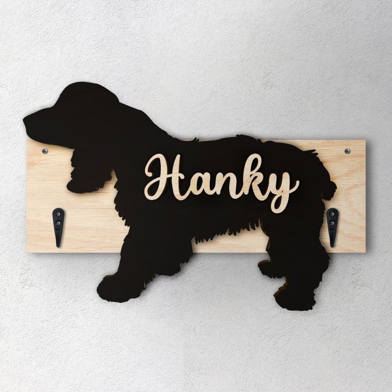 Spaniel Russo - Porta guinzaglio e/o chiavi personalizzato con il nome del tuo cane